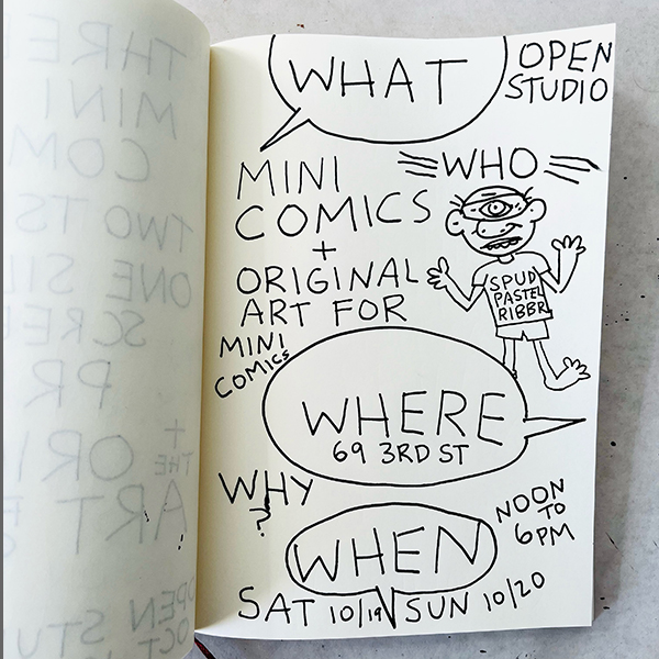 open studio sketchbook ad