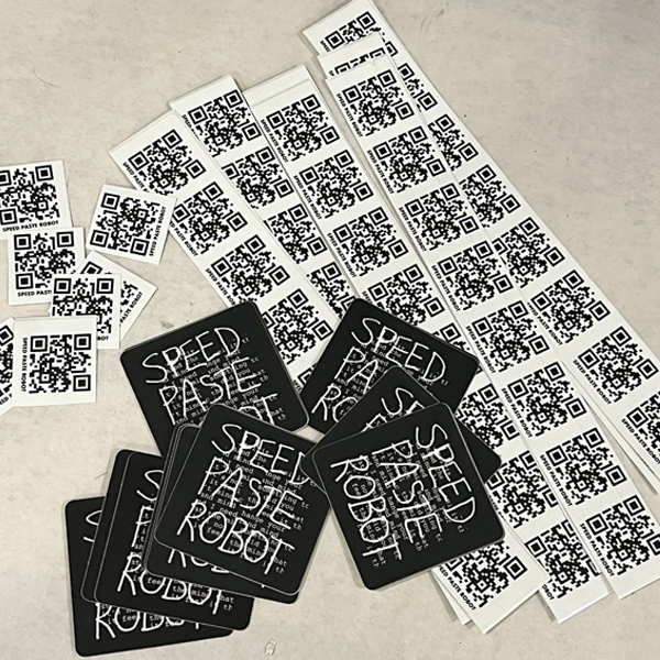 stickers with
        qr code on regular stickers